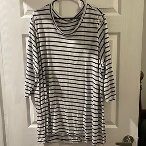 Avenue navy blue stripe tunic